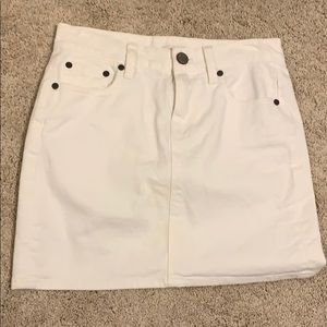 JCrew white denim skirt